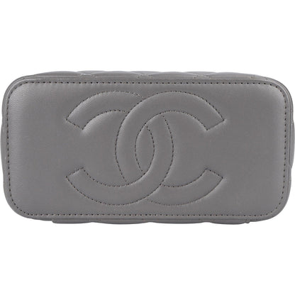 Chanel Quilted Lambskin Top Handle Vanity Case Crossbody Bag