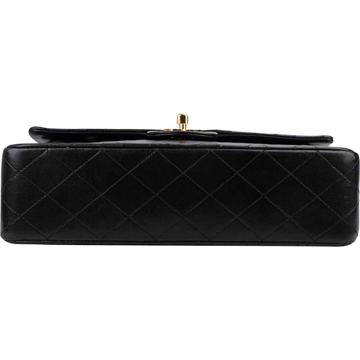 Chanel Quilted Lambskin Medium 24K Gold Double Flap Shoulder Bag