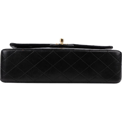 Chanel Quilted Lambskin Medium 24K Gold Double Flap Shoulder Bag