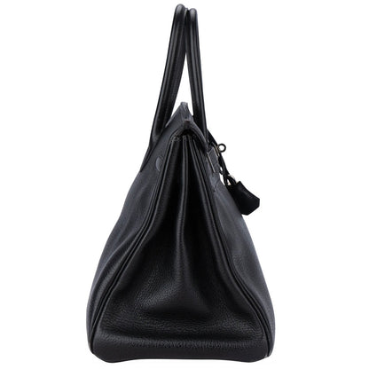 Hermès Noir Togo Leather Palladium Birkin 35 Handbag