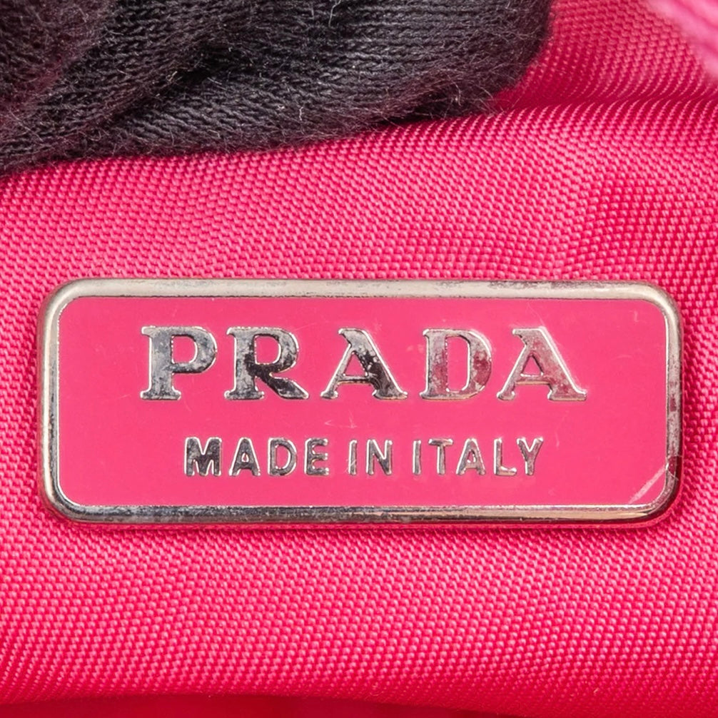 Prada Pink Nylon Triangle Vintage Re-Editon Handbag