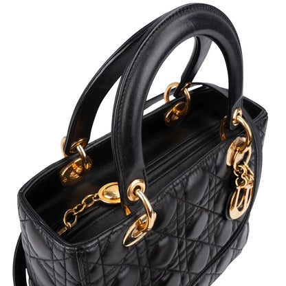 Christian Dior Quilted Lambskin Lady Dior Handbag
