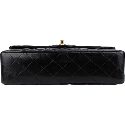Chanel Quilted Lambskin CC Medium Double Flap Shoulder Bag
