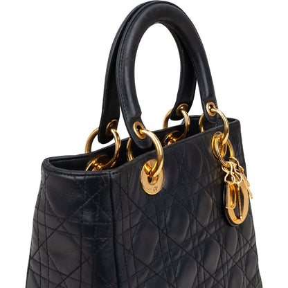 Christian Dior Quilted Leather Lady Dior Handbag