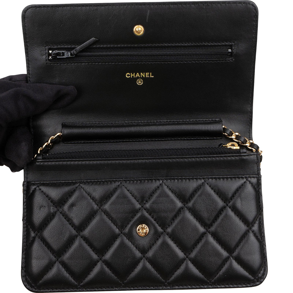 Chanel Quilted Lambskin Wallet on Chain Crossbody Bag