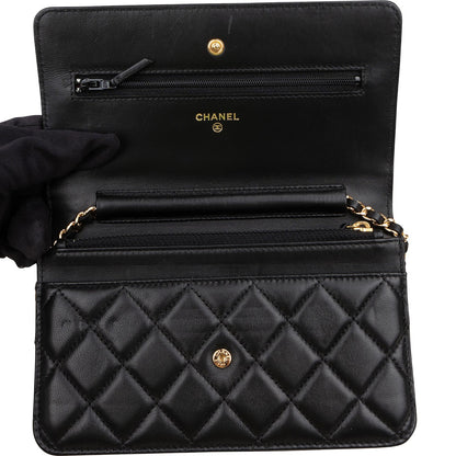 Chanel Quilted Lambskin Wallet on Chain Crossbody Bag