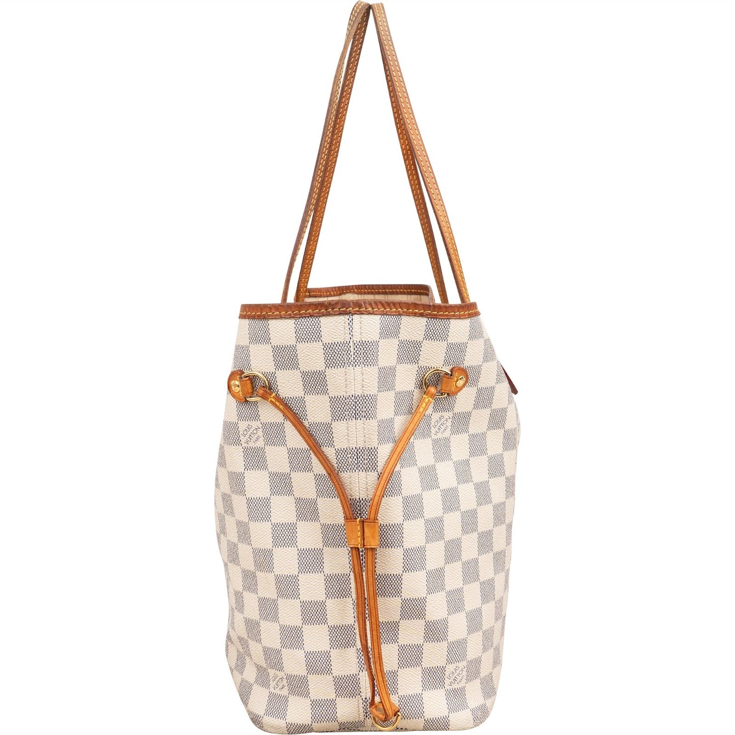 Louis Vuitton Monogram Damier Azur Neverfull MM Shoulder Bag