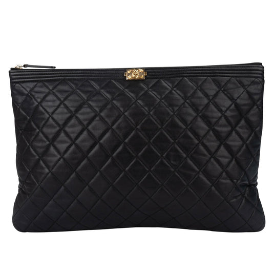 Chanel Quilted Lambskin Clutch