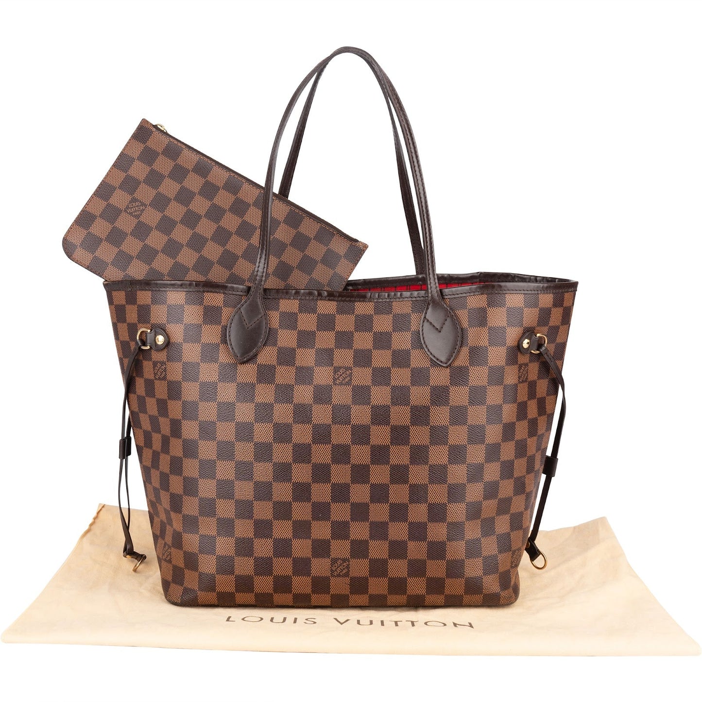 Louis Vuitton Monogram Damier Ebene Neverfull MM Shoulder Bag