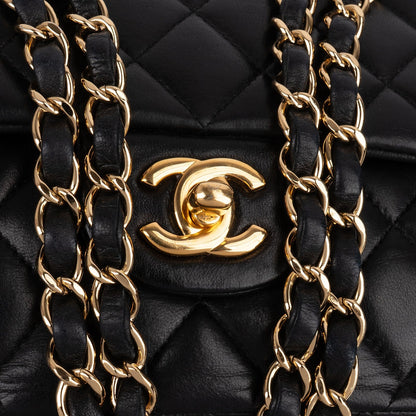 Chanel Quilted Lambskin Medium Double Flap Shoulder Bag