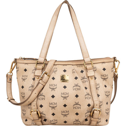 MCM Monogram Visetos Shopper Tote Shoulder Bag