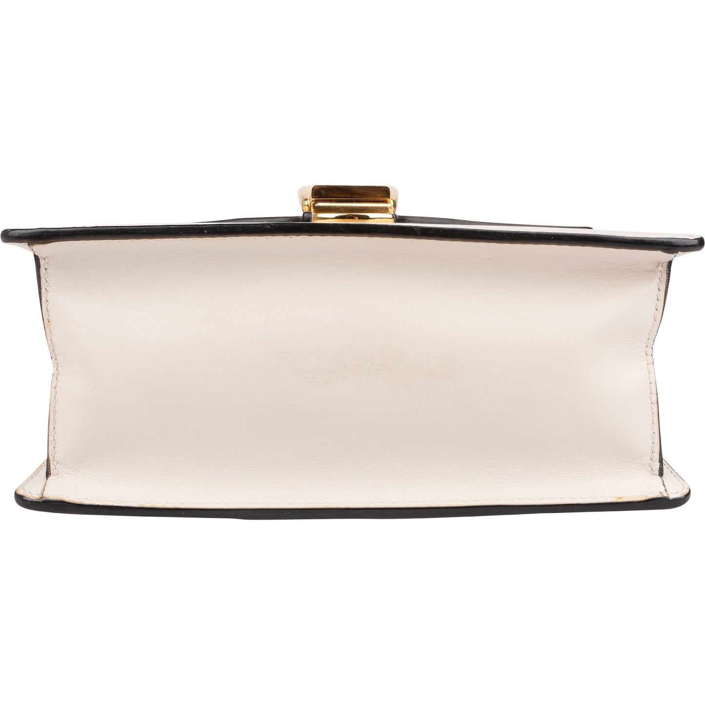 Gucci White Leather Sylvie Mini Top Handle Crossbody Handbag