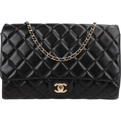 Chanel Quilted Lambskin Medium Single Flap Shoulder Bag