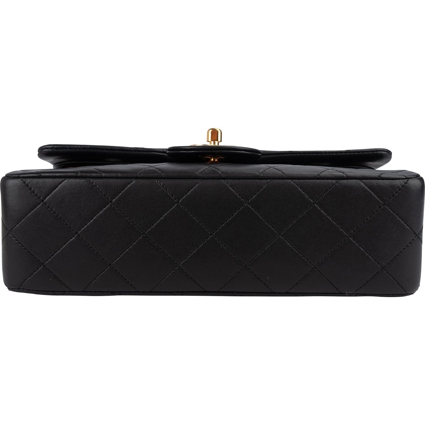 Chanel Quilted Lambskin 24K Gold Small Double Flap Shoulder Bag