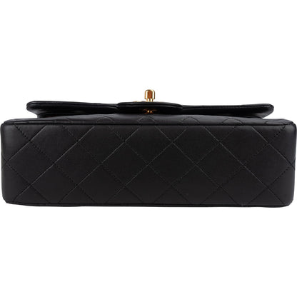 Chanel Quilted Lambskin 24K Gold Small Double Flap Shoulder Bag