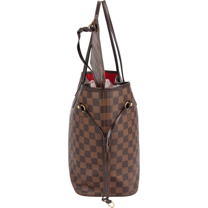 Louis Vuitton Monogram Damier Ebene Canvas Neverfull MM Shoulder Bag