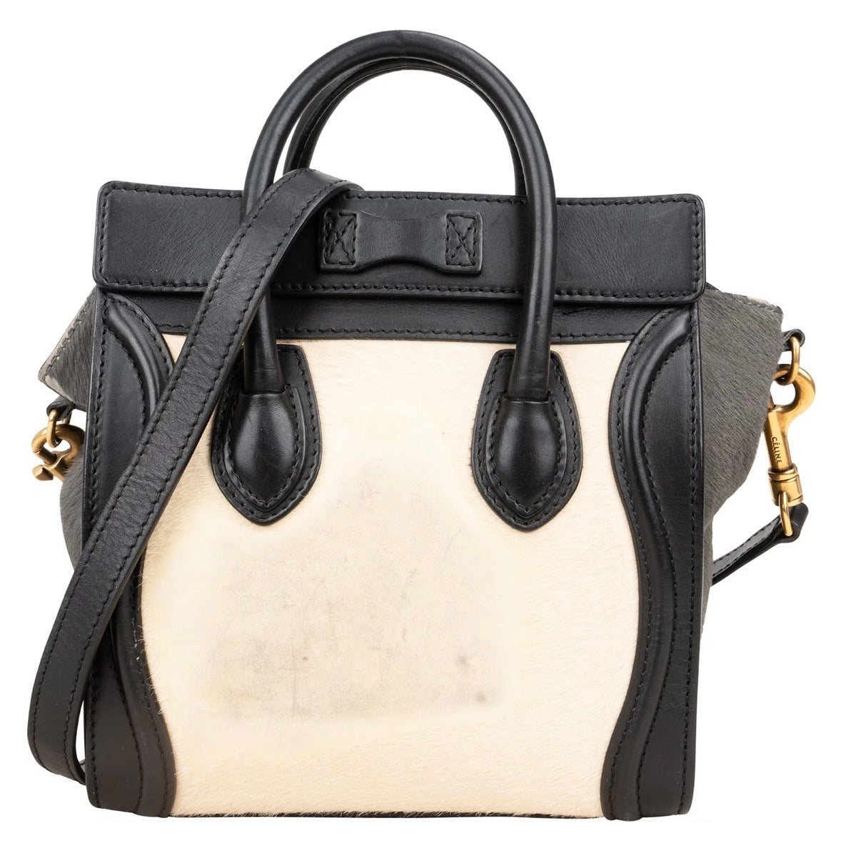Céline Calf Hair Luggage Handbag