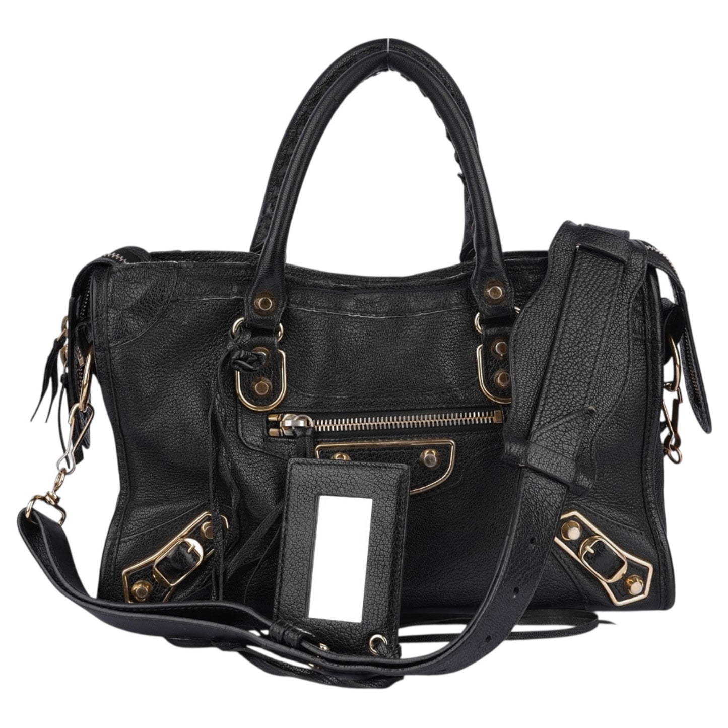 Balenciaga Black Leather City Handbag