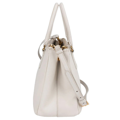 Prada White Saffiano Leather Galleria Handbag