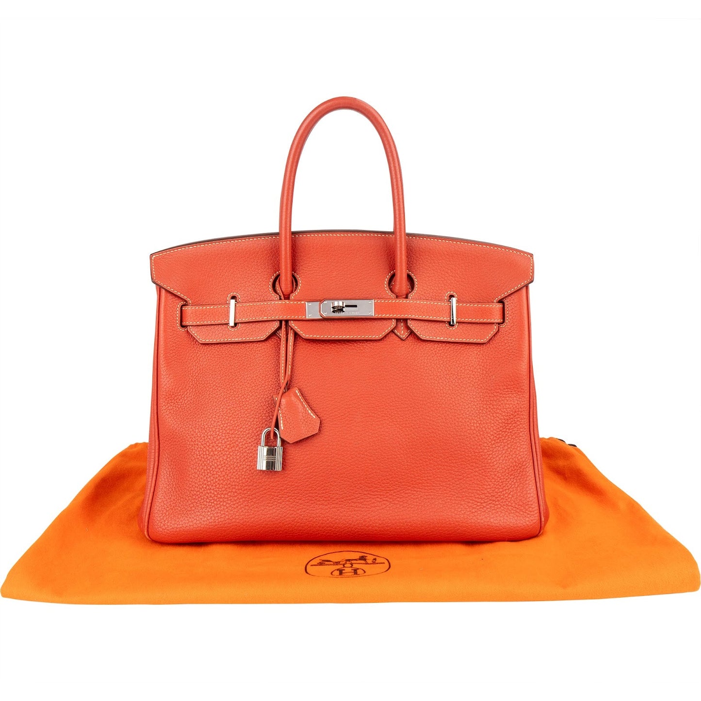 Hermès Pink Taurillon Clemence Birkin 35 Handbag Clay Red Bougainvillier