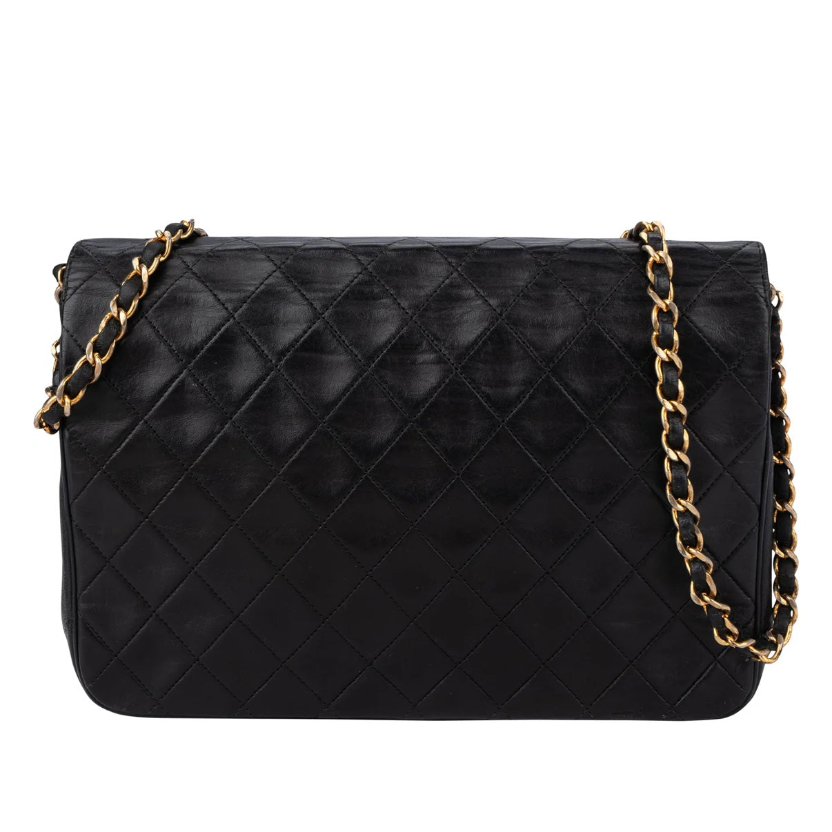 Chanel Quilted Lambskin 24K Gold Single Flap
