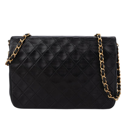 Chanel Quilted Lambskin 24K Gold Single Flap