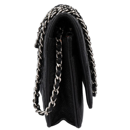 Chanel Quilted Caviar Leather Wallet On Chain Crossbody Bag
