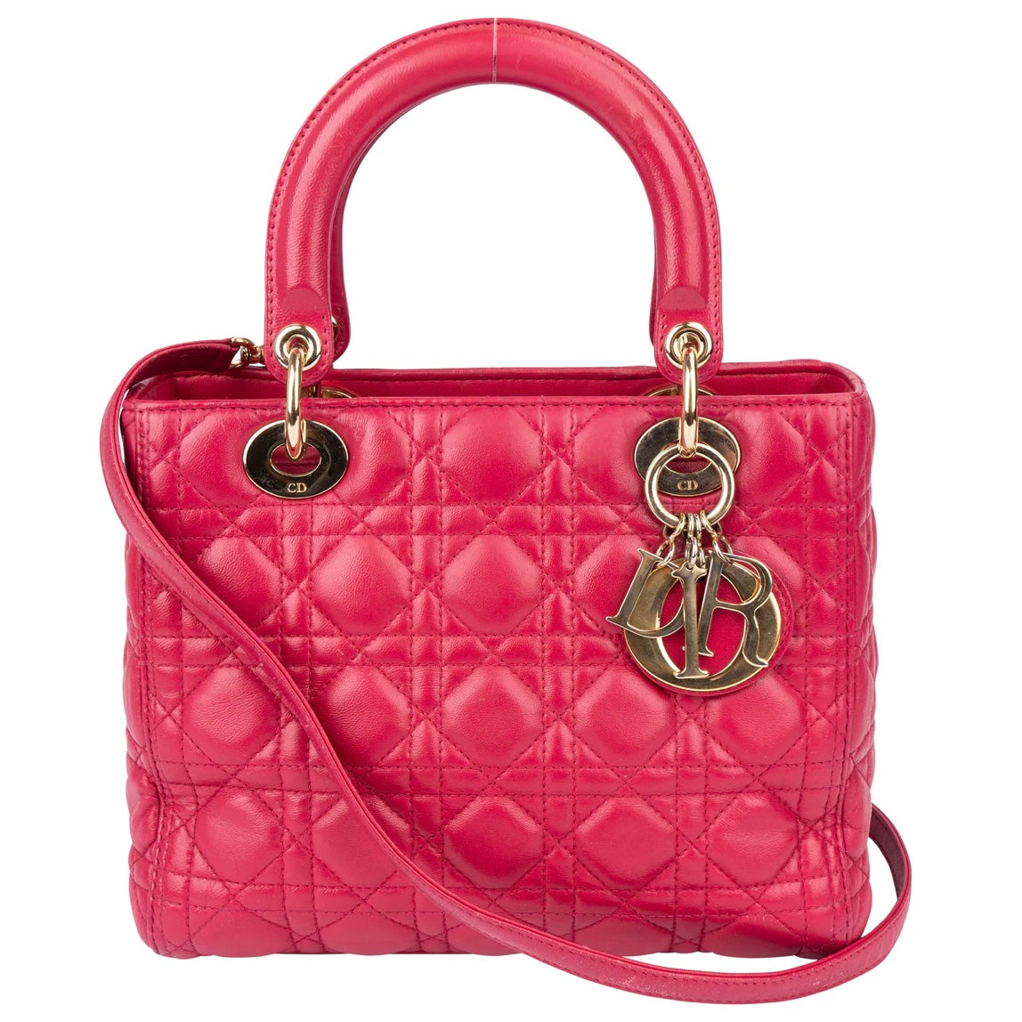Christian Dior Quilted Leather Lady Dior Handbag
