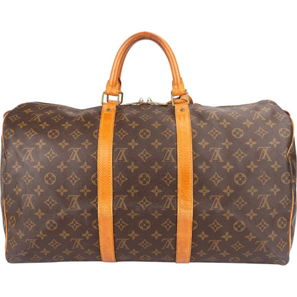 Louis Vuitton Monogram Canvas Keepall 50 Travel Bag