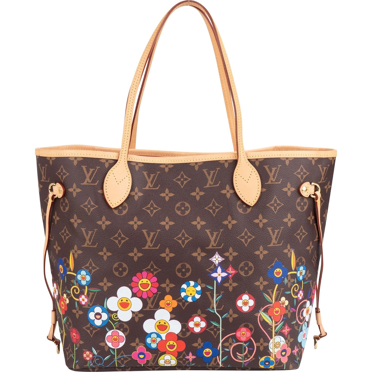 Louis Vuitton Monogram Canvas Murakami Flowers Neverfull MM Shoulder Bag
