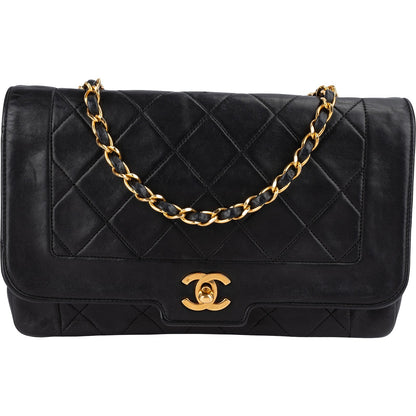 Chanel Quilted Lambskin 24K Gold Single Flap Crossbody Bag