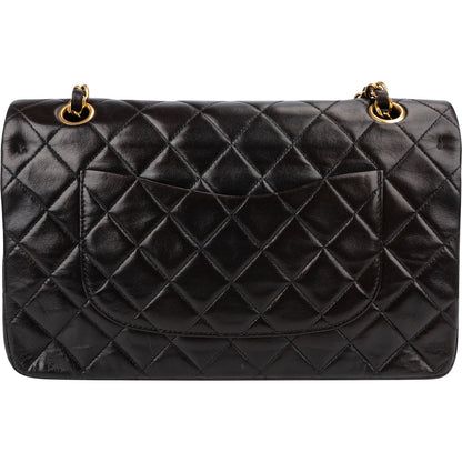 Chanel Quilted Lambskin 24K Gold Double Flap Shoulder Bag