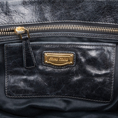 Miu Miu Matelassé Nappa Leather Bauletto Handbag