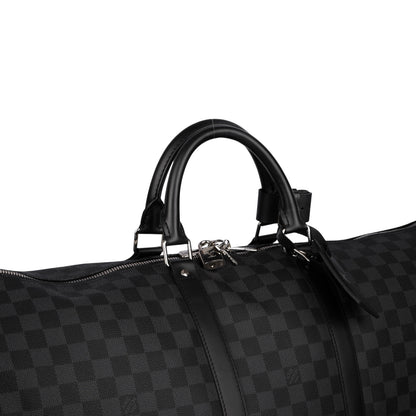 Louis Vuitton Monogram Damier Graphite Keepall 55 Bandoulière Travel Bag