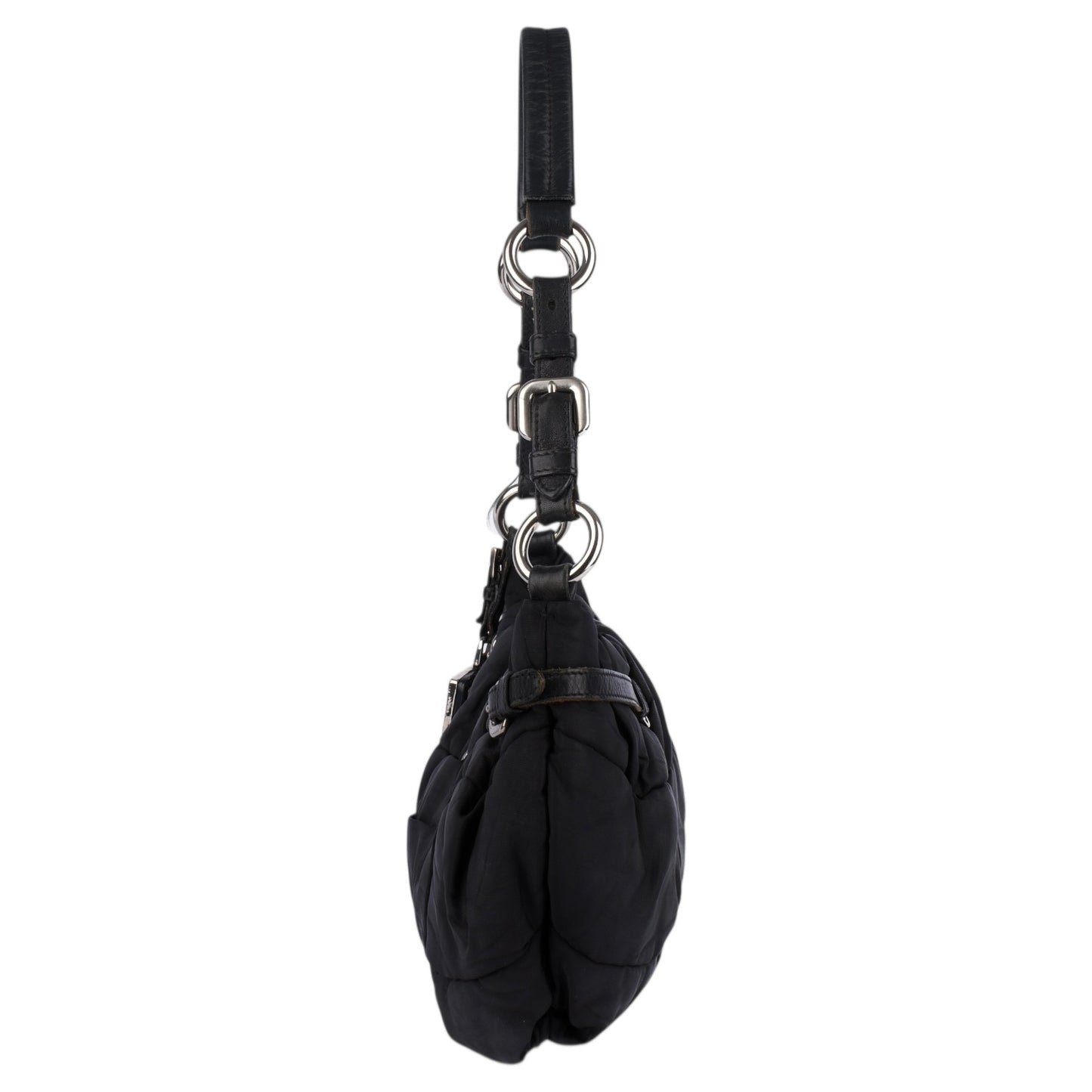 Prada Black Nylon Puffer Shoulder Bag