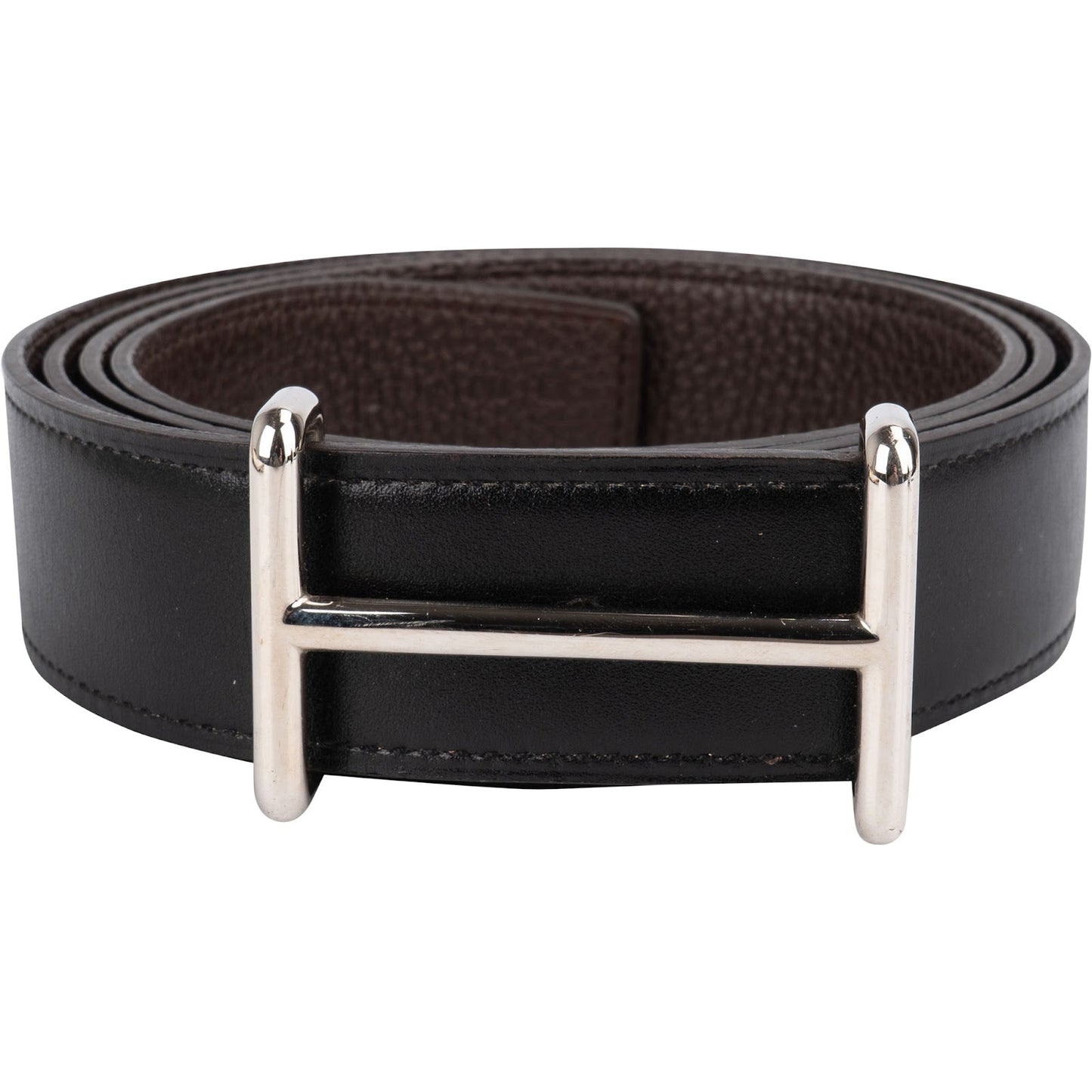 Hermés Reversible Leather Idem H d'Ancre Belt (110)