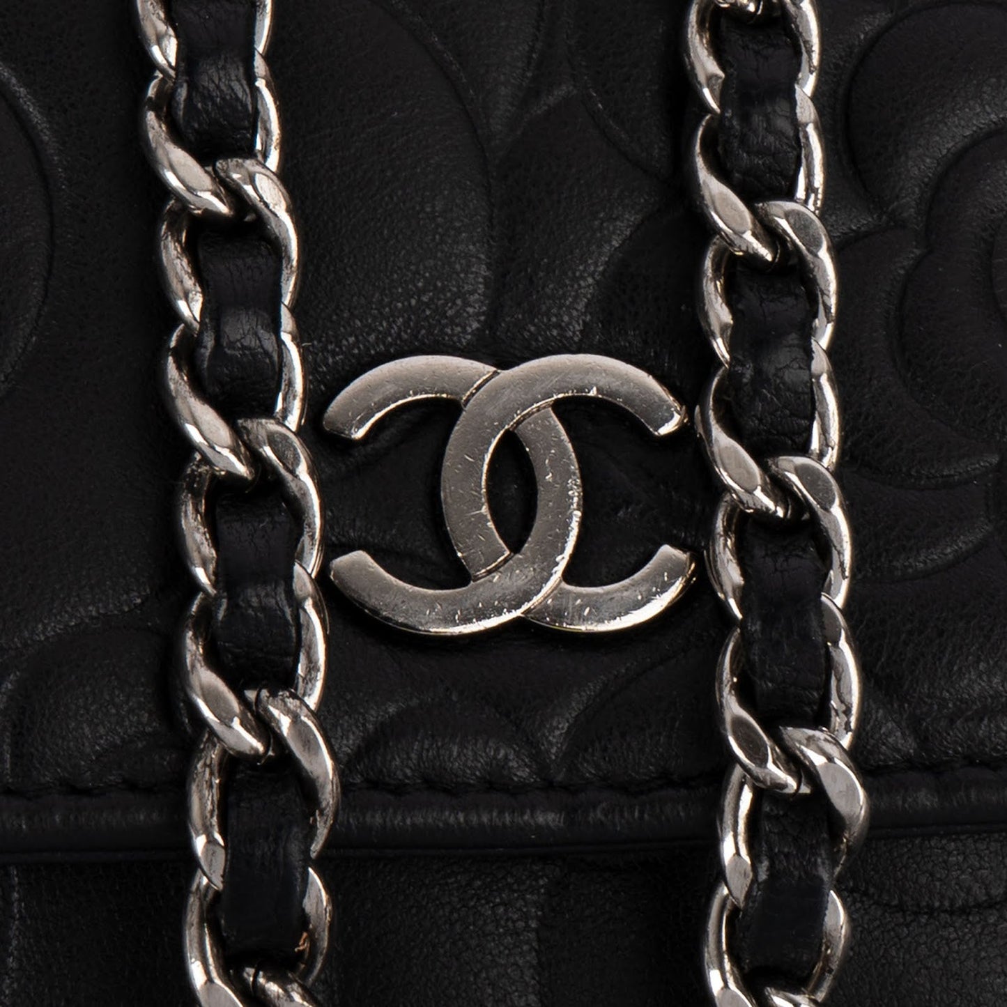 Chanel Camellia Lambskin Wallet On Chain Crossbody Bag