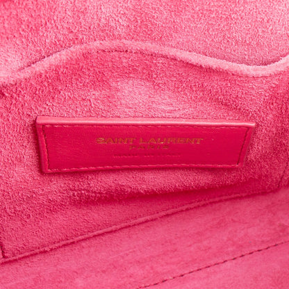 Saint Laurent Pink Calfskin Nano Sac De Jour Handbag