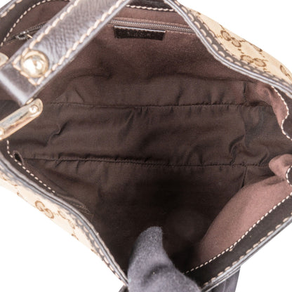 Gucci Monogram GG Web Stripe Shoulder Bag