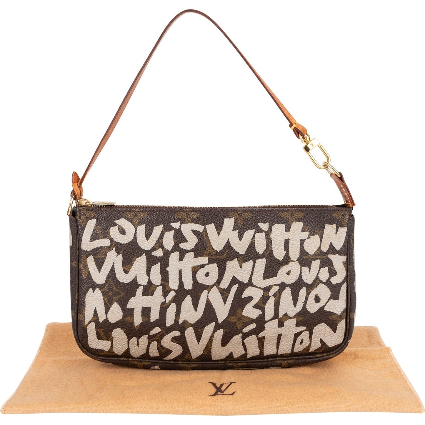 Louis Vuitton Monogram Canvas Limited Graffiti Pochette Accessoire Handbag