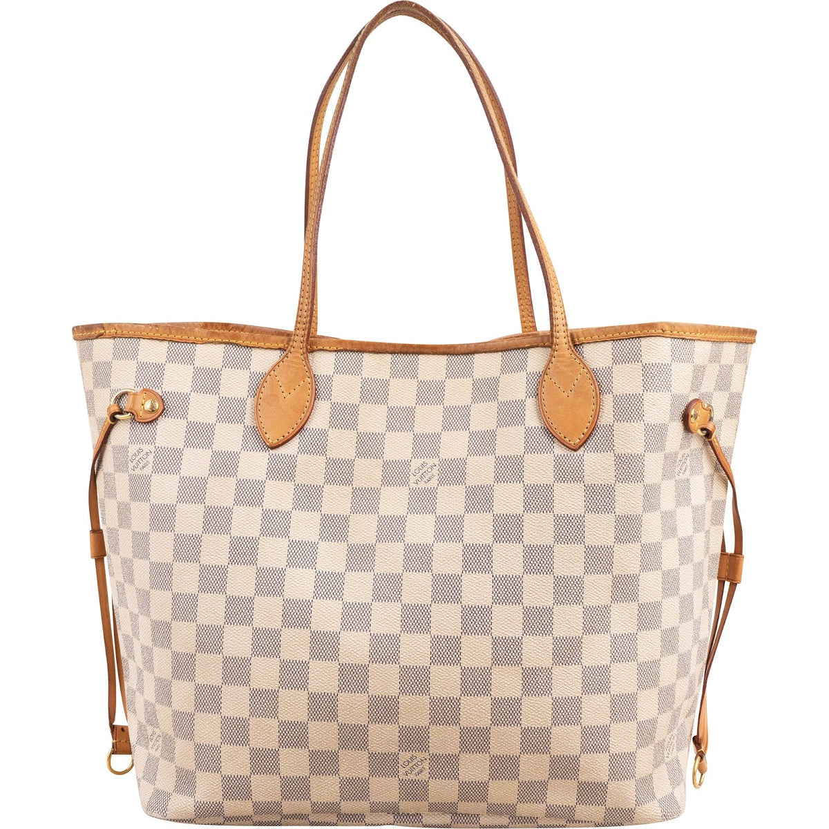 Louis Vuitton Monogram Damier Azur Canvas Neverfull MM Shoulder Bag