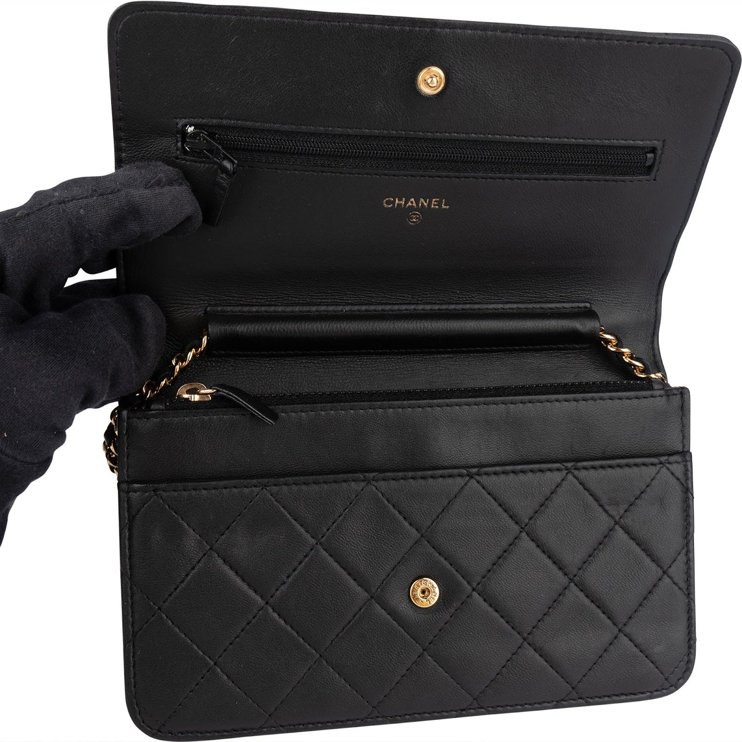 Chanel Quilted Lambskin Wallet On Chain Crossbody Bag
