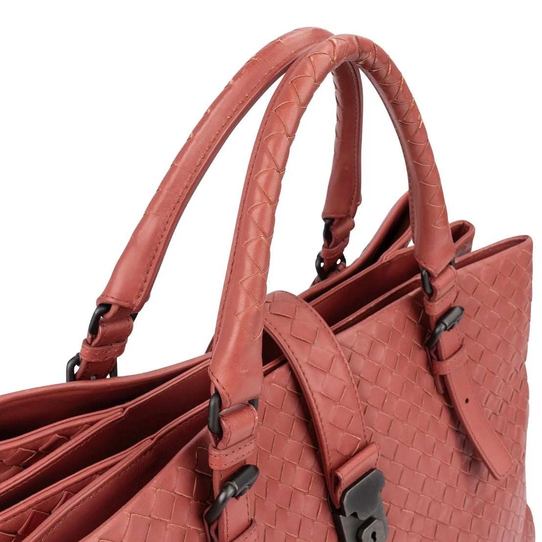 Bottega Veneta Intrecciato Leather Roma Tote Handbag