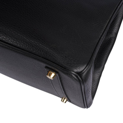 Hermès Black Leather Birkin 35 Handbag