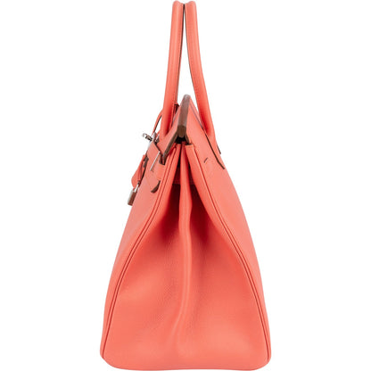 Hermès Flamingo Epsom Leather Birkin 35 Handbag