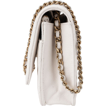 Chanel Quilted Caviar Leather Wallet On Chain Crossbody Bag