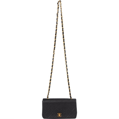 Chanel Quilted Lambskin 24K Gold Single Flap Crossbody Bag