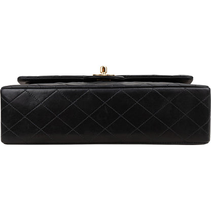 Chanel Quilted Lambskin Medium 24K Gold Double Flap Shoulder Bag