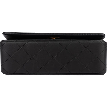 Chanel Quilted Lambskin 24K Gold Single Flap Crossbody Bag