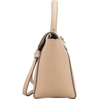 Celine Beige Grained Leather Belt Nano Handbag